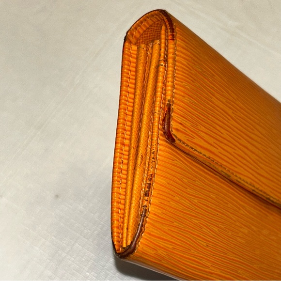 VTG Louis Vuitton Epi Porte Tresor Long Wallet Mandarin Orange Leather S#CA0065 - Picture 11 of 12